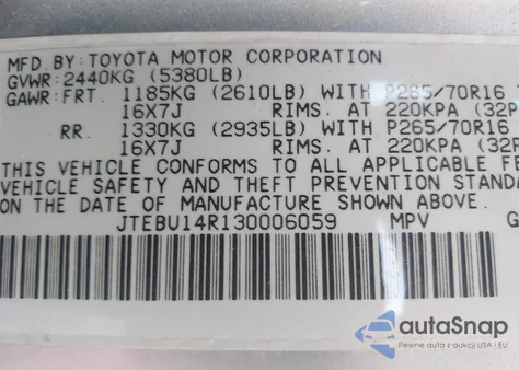 2003 Toyota 4Runner Sr5 Sport V6 из США, поврежденный, VIN JTEBU14R130006059